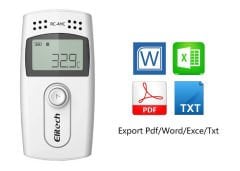 Elitech RC-4HC Sıcaklık ve Nem Kaydedici Datalogger | PDF Rapor | Kablolu Prob