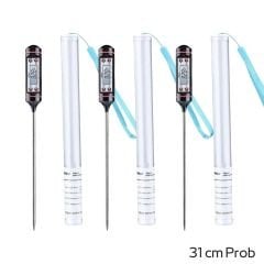 TP101 Dijital Uzun Çubuk Termometre, 31 cm Prob, 3'lü Set