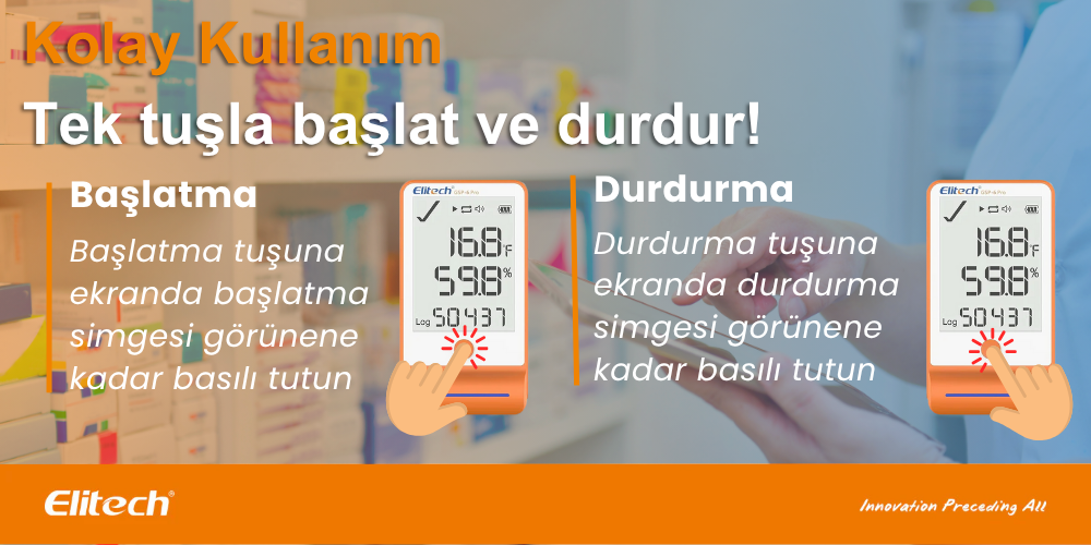 Elitech GSP-6 Pro Sıcaklık ve Nem Datalogger Elitech GSP-6 Pro Nasıl Kullanılır