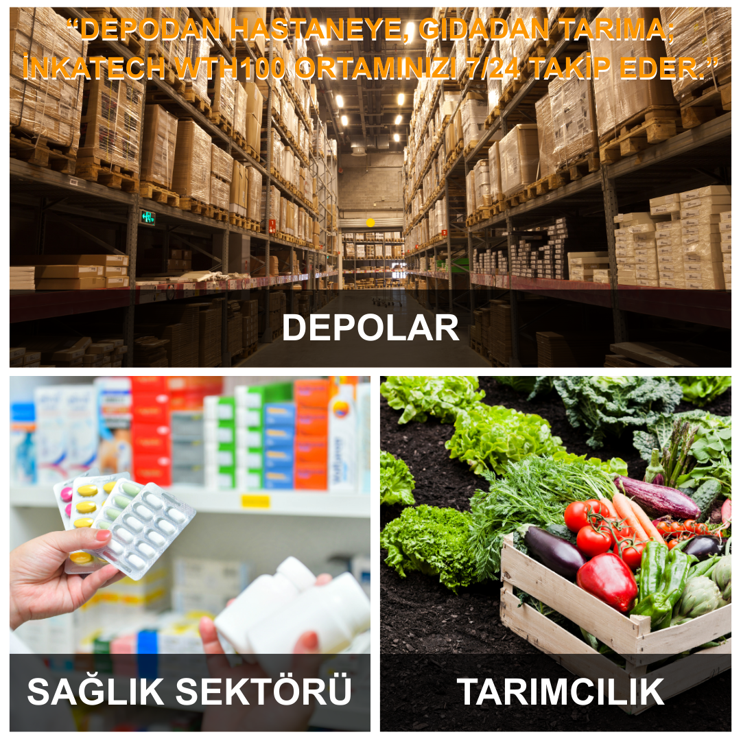 İnkatech WTH100 - Kablosuz (WiFi) Bağlantılı Sıcaklık ve Nem Takip Cihazı İnkatech WTH100 - Kablosuz (WiFi) Bağlantılı Sıcaklık ve Nem Takip Cihazı