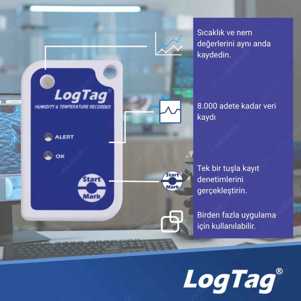 LogTag HAXO-8 LogTag HAXO-8 Hassas Sıcaklık ve Nem Kaydedici Datalogger