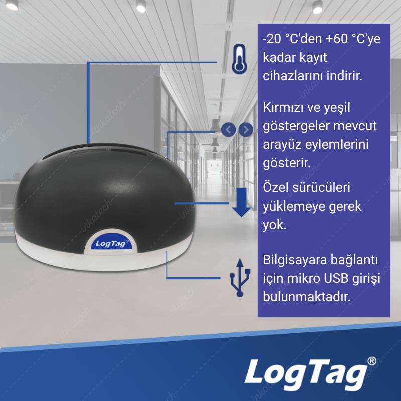 LogTag LTI-HID LogTag LTI-HID Masaüstü USB Arayüz Bağlantı Yuvası