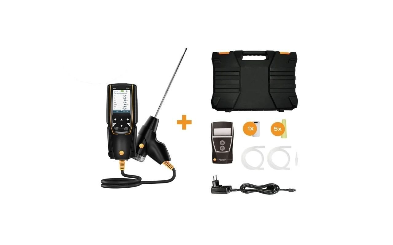 Testo 310 II - Baca Gazı Analiz Cihazı Yazıcılı Set