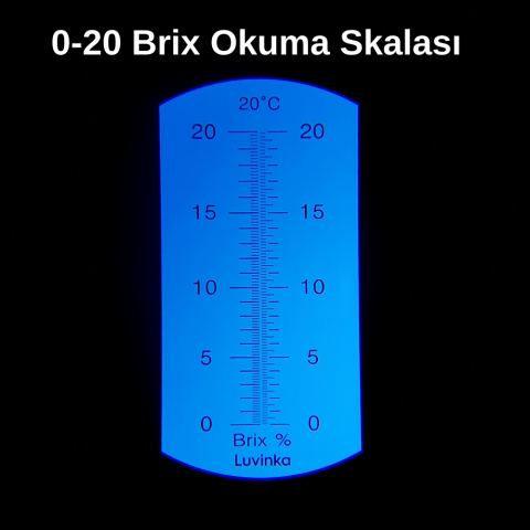 ATC 0–20 Brix El Tipi Refraktometre – Luvinka