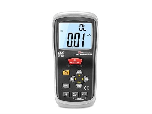 CEM DT-620 Hava Debisi, Rüzgar Hızı Ölçer + Kızılötesi Termometre