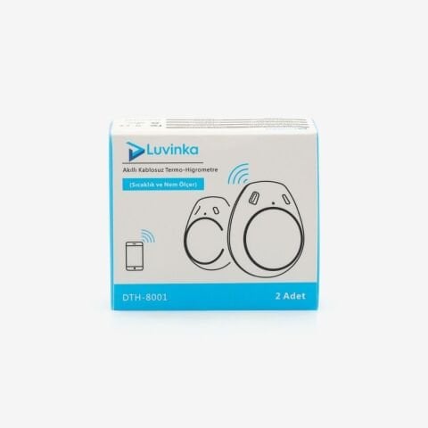 Luvinka DTH-8001 Sıcaklık ve Nem Kaydedici Datalogger, Bluetooth'lu, 2'li Adet