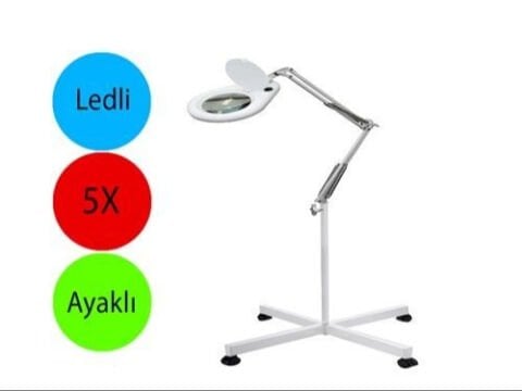 ADN-60L LED Işıklı Ayaklı Büyüteç – 3D-7D Cam Lensli Profesyonel Büyüteç Lamba