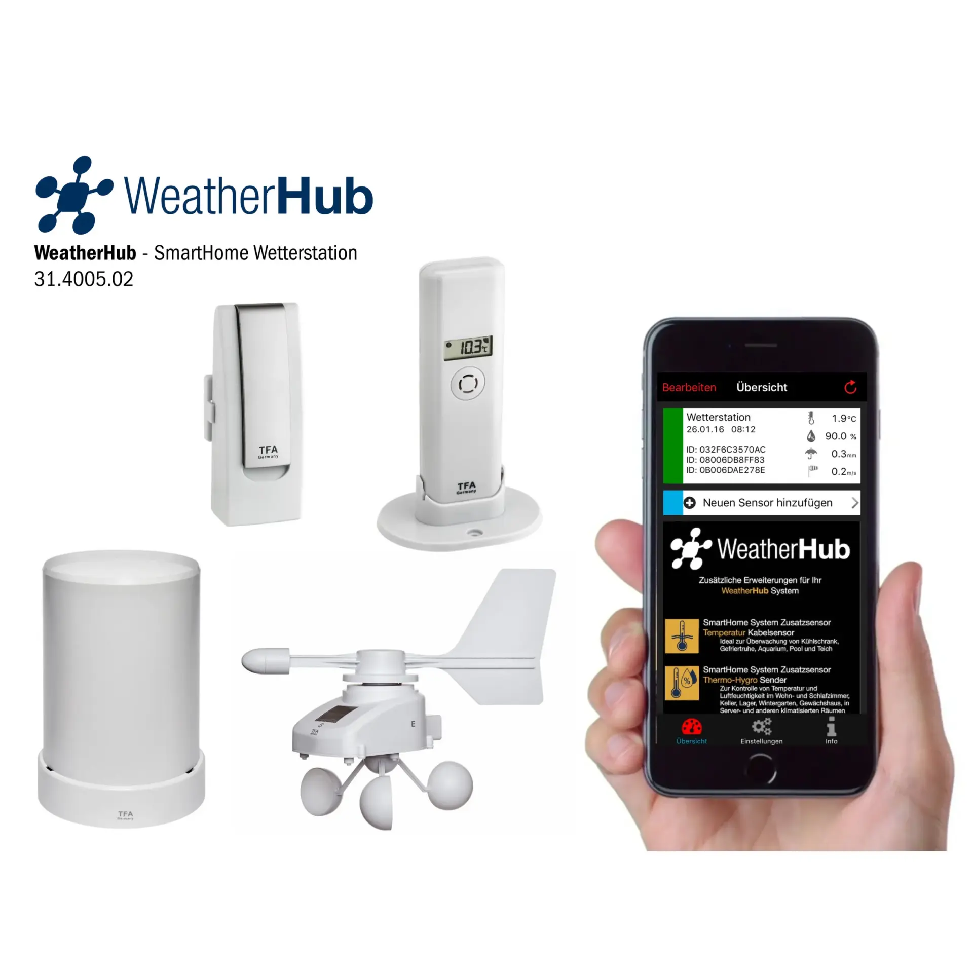TFA 31.4005 Weatherhub Akıllı Ev Hava İstasyonu