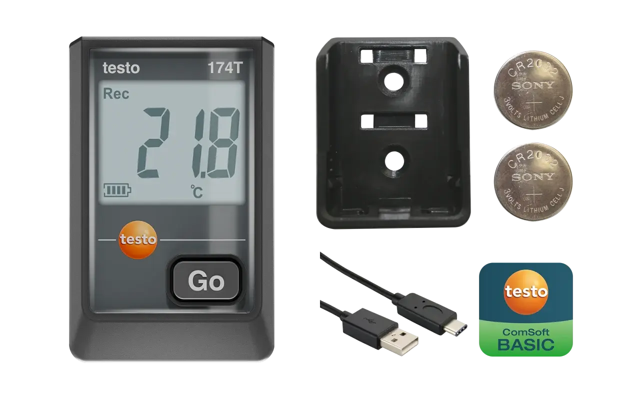 Testo 174 T – Mini Sıcaklık Data Logger USB-C