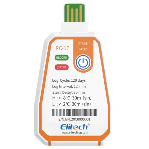 Elitech RC-17 Tek Kullanımlık USB PDF Sıcaklık Data Logger