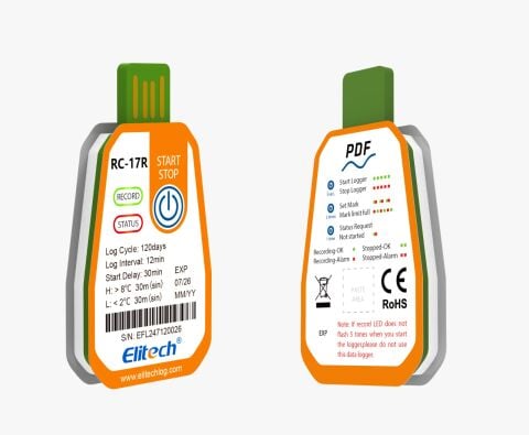 Elitech RC-17 Tek Kullanımlık USB PDF Sıcaklık Data Logger