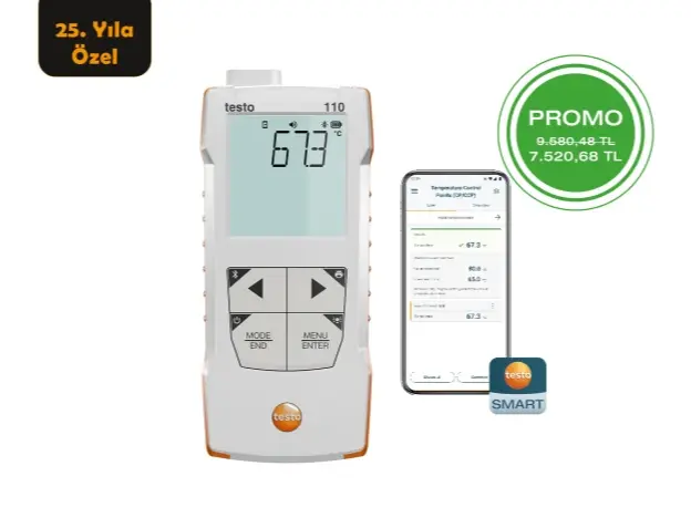 Testo 110 Gıda Tipi Sıcaklık Ölçüm Cihazı