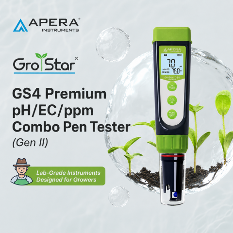 Apera GroStar GS4 Toprak pH/EC/Sıcaklık Ölçer - Profesyonel Kit