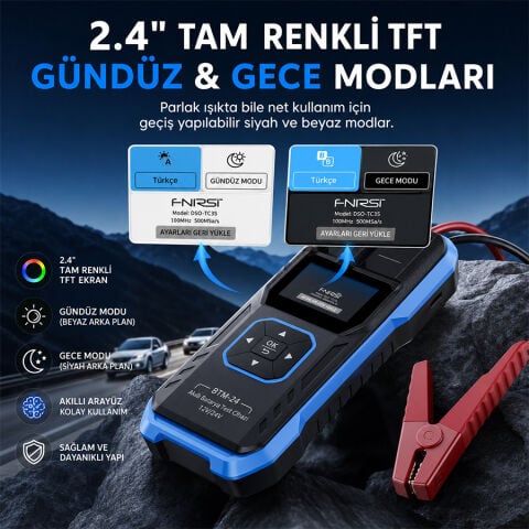 FNIRSI BTM-24 12V/24V Dijital Akü Test Cihazı