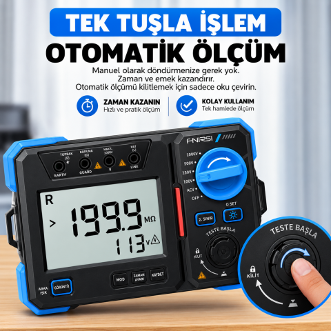 Fnirsi MRT-1050 1000V İzolasyon Test Cihazı