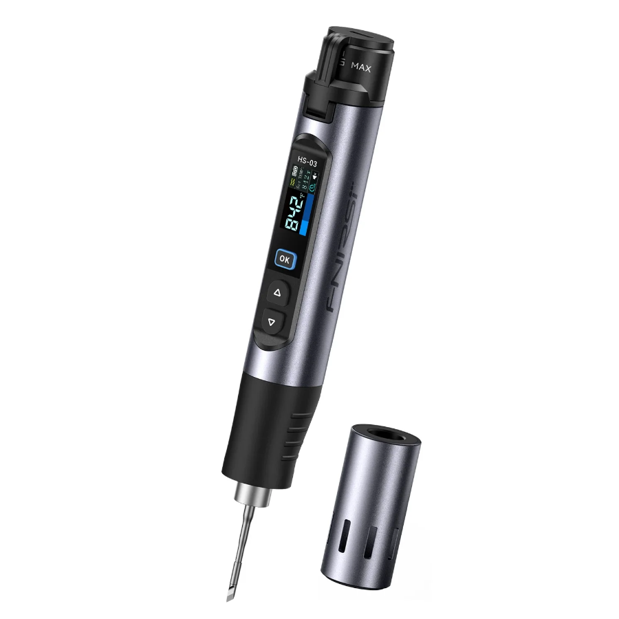 FNIRSI HS-03 Akülü Lehimleme Havyası, 18650 Çıkarılabilir Pil, USB-C, 212–842℉