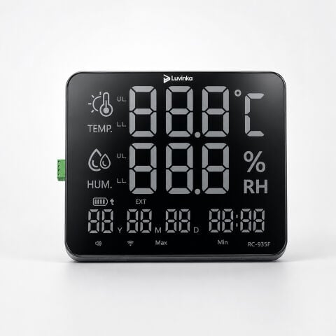 Luvinka RC935-F Led Alarmlı Sıcaklık, Nem Ölçer