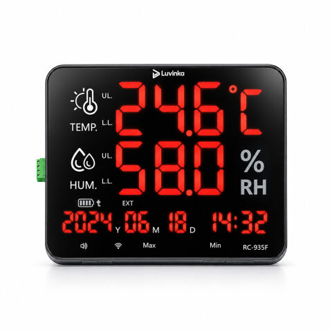 Luvinka RC935-F Led Alarmlı Sıcaklık, Nem Ölçer