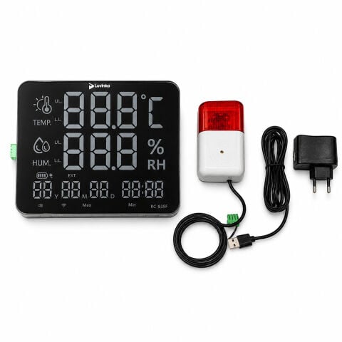 Luvinka RC935-F Led Alarmlı Sıcaklık, Nem Ölçer