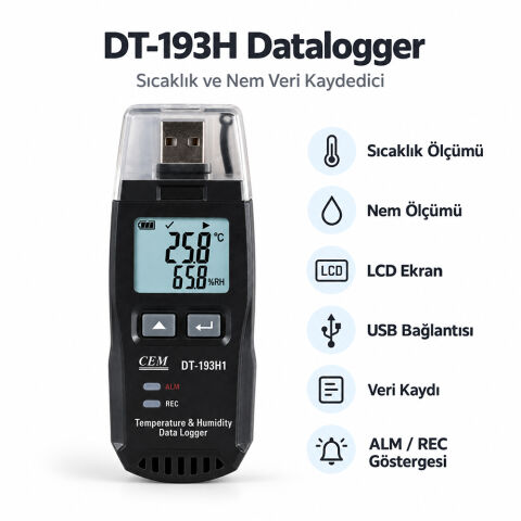 CEM DT-193H1 Sıcaklık ve Nem Datalogger