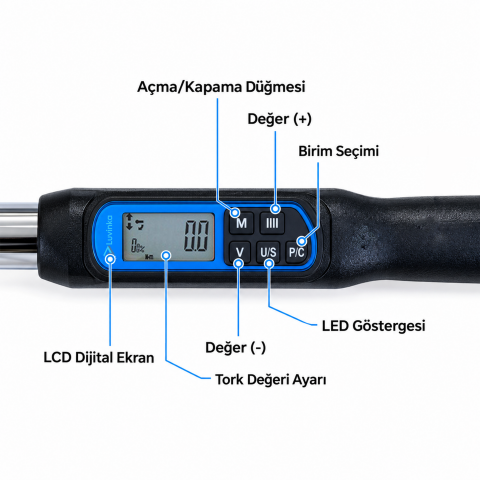 Luvinka ZWJ4-0135 1/2 DİJİTAL TORKMETRE