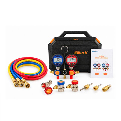Elitech DMG-3 HVAC Dijital Manifold Göstergesi Seti - Tüm Gazlar