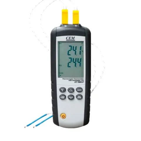 Cem DT-3891F Sıcaklık Kayıt Cihazı 2 Kanallı Datalogger