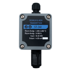 ST-341 Analog Sıcaklık ve Nem Transmitteri | 4-20 mA Çıkışlı