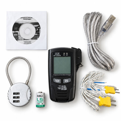 CEM DT-172TK Sıcaklık ve Nem Kaydedici Datalogger ''Ekstra K Tipi Prob Girişi''